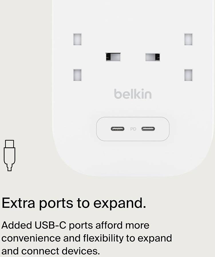 Belkin 8Outlet Surge Protector Power Strip, WallMountable with 8 AC
