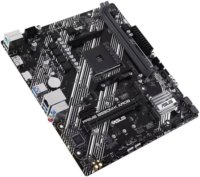 ASUS Prime B550MK aRGB AM4 mATX Motherboard, AMD B550 Chipset, 2x DDR4
