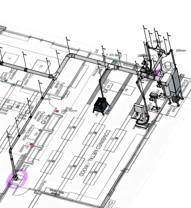 Design for dust extraction systems