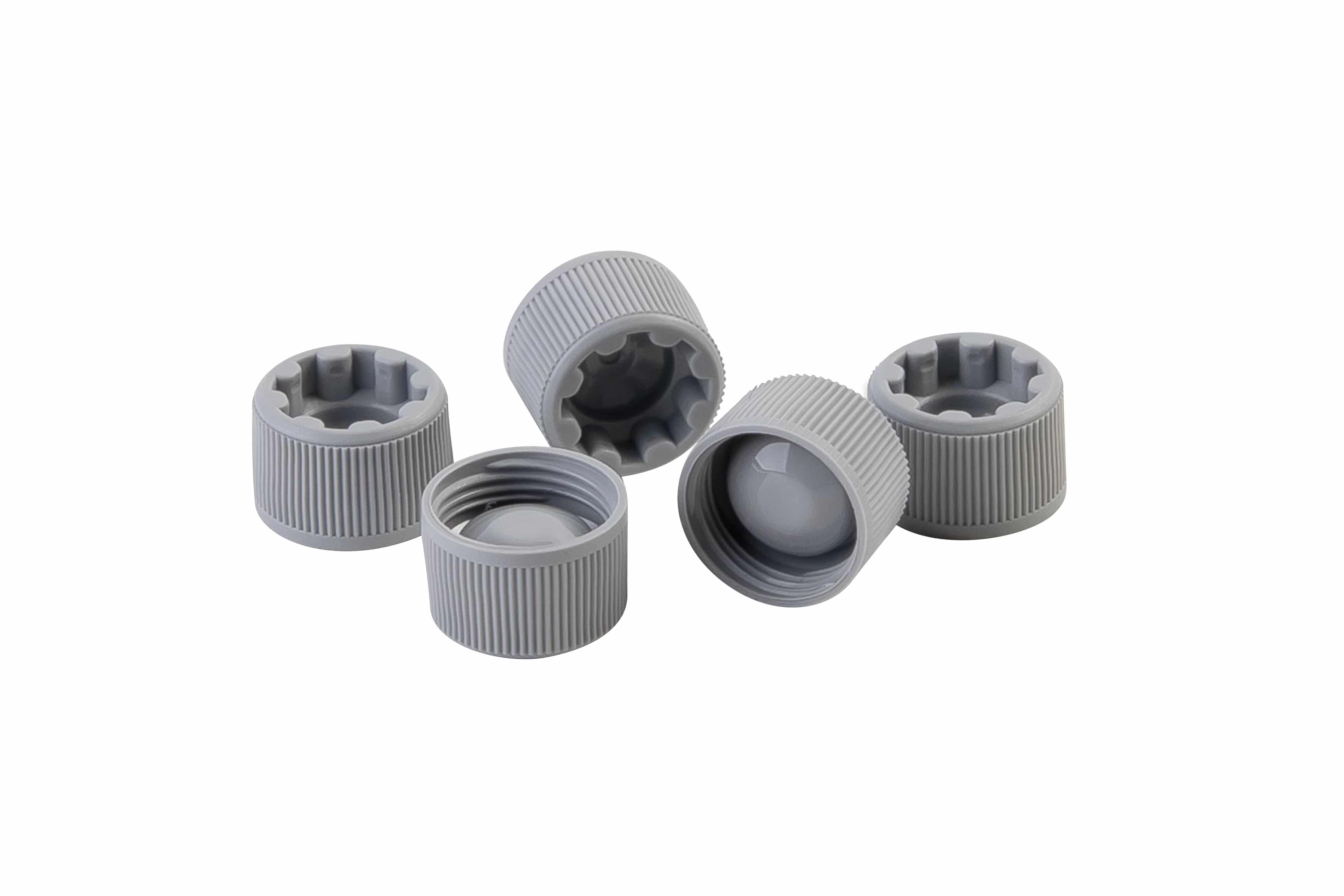 Sample storage tube caps Screw cap and push cap for tubes