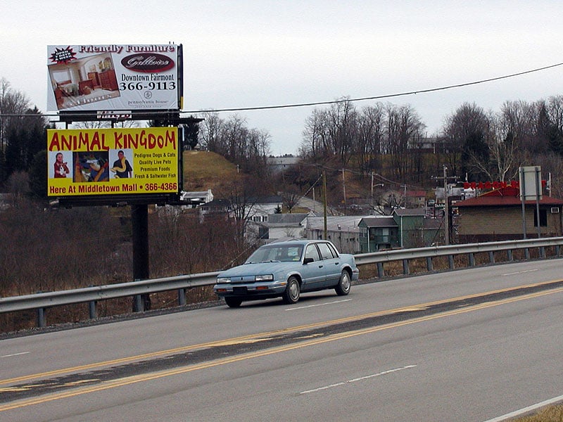 Billboard Structure 032 Middletown Mall in Fairmont on Route 250 South