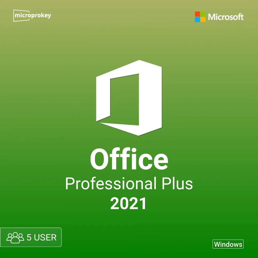 Microsoft Office 2021 Professional Plus 5 PC Microprokey