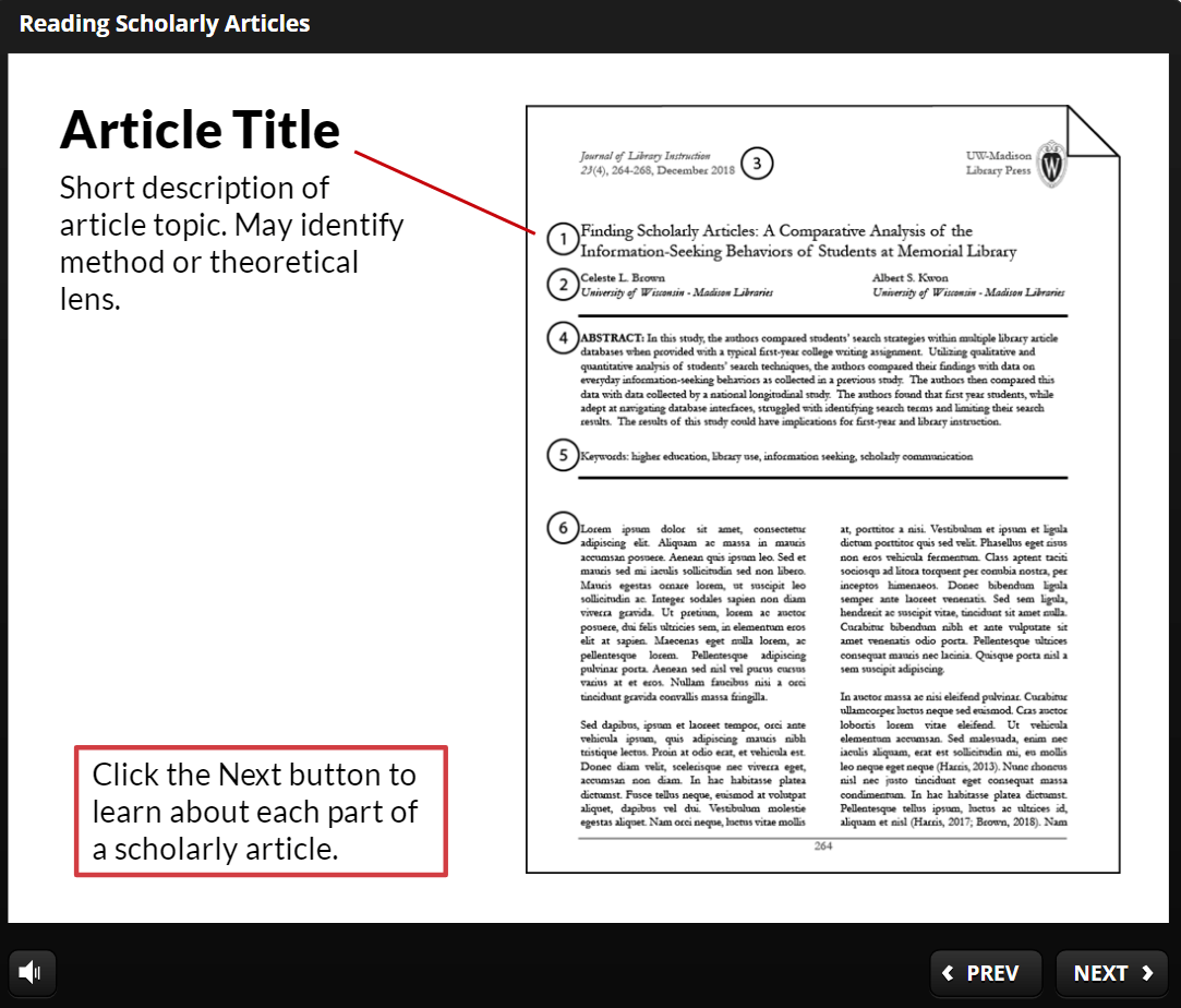 How to Read a Scholarly Article WISELearn Resources