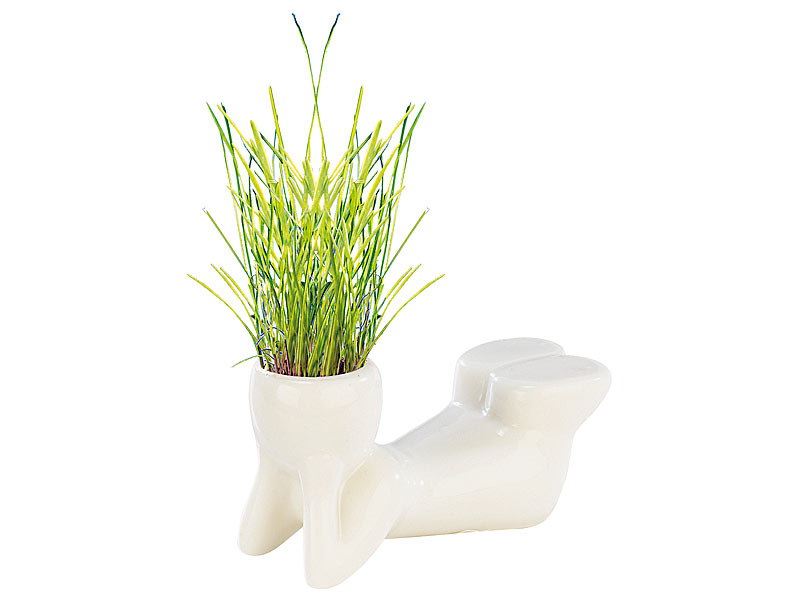 infactory Blumentopf Grasmännchen liegend (Grasmännchen als Mitbringsel)