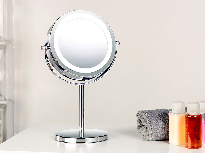 Sichler Beauty Spiegel LED StandKosmetikspiegel mit 18 LED, 3fache