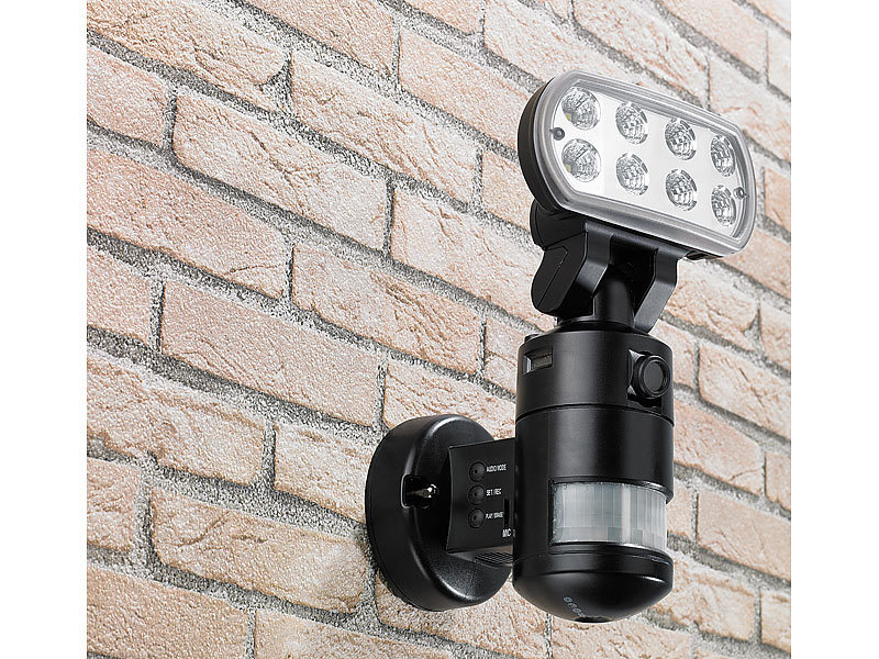 VisorTech Strahler mit Kamera Überwachungskamera FLK20, LEDFlutlicht