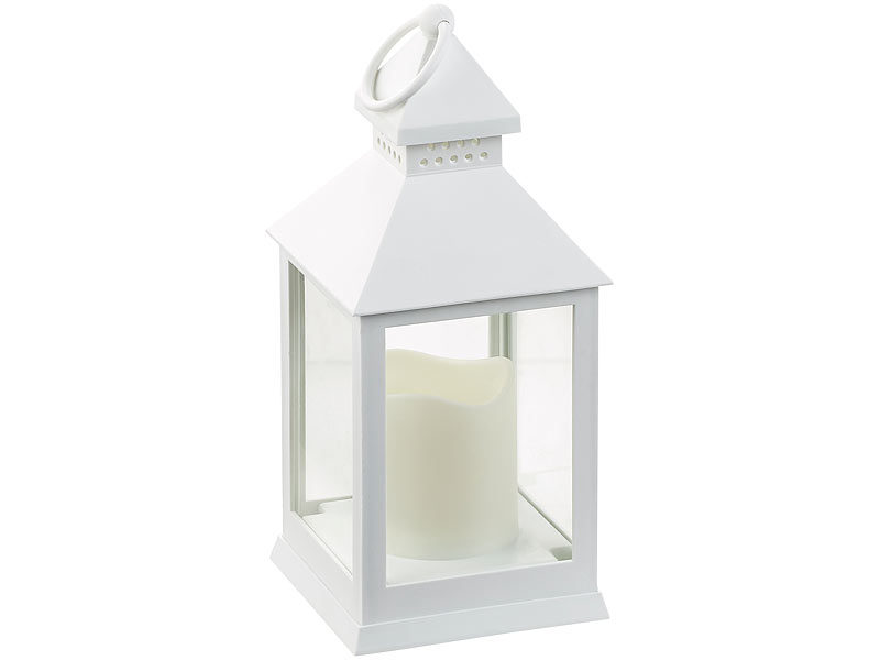 Lunartec LED Grablicht mit Timer Laterne mit flackernder LEDKerze und