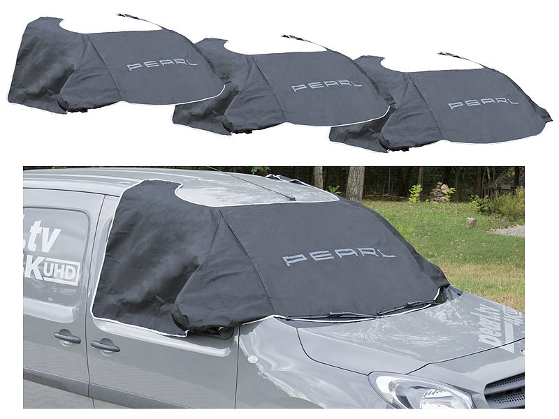 PEARL Autoabdeckung 3erSet AntiEisKfzScheibenabdeckung, 270 x 94 cm