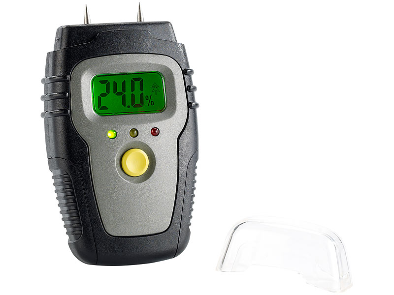 AGT Holzfeuchtemesser Holz & MaterialfeuchteMessgerät mit LCD