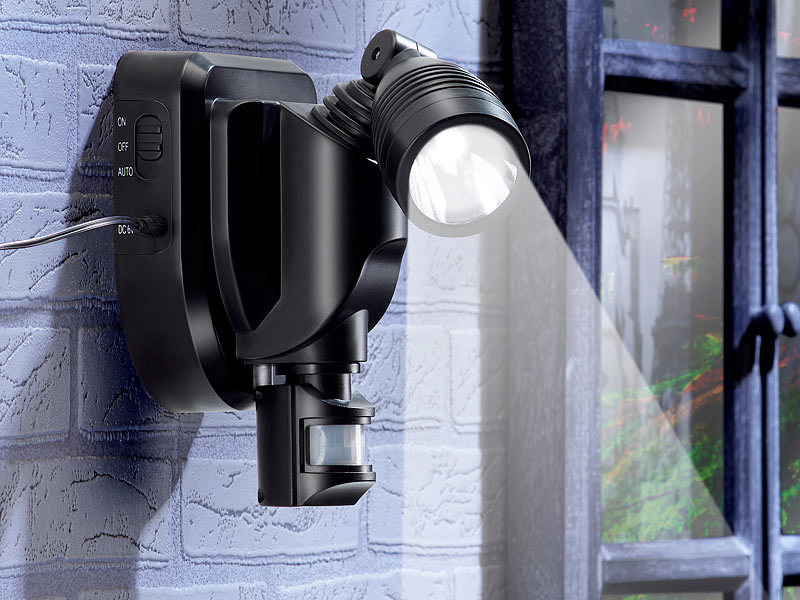 Lunartec LED Solar Leuchten Solar Außen WandStrahler CREE LEDs, 3