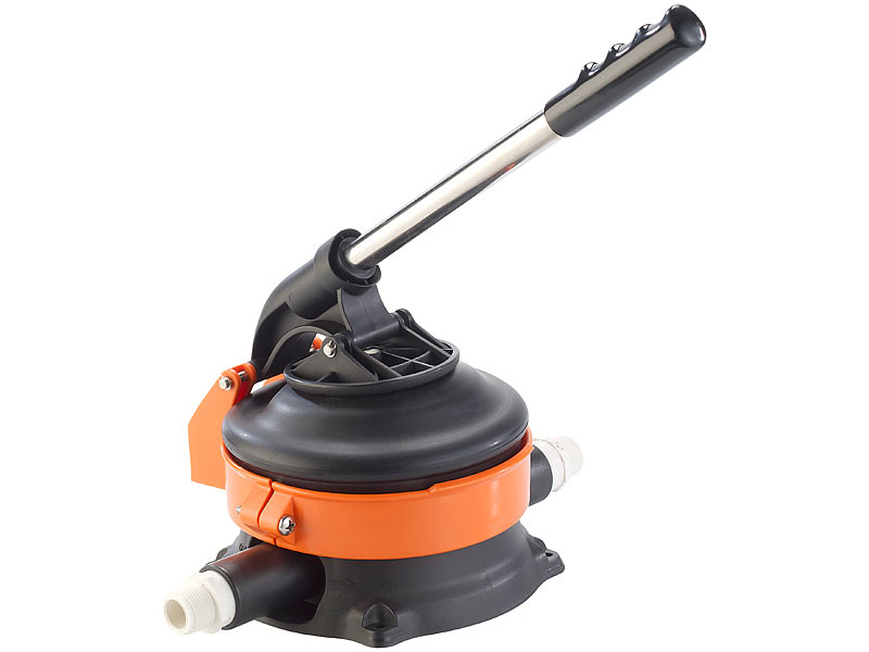 AGT Handdruckpumpe Wasser WasserHandpumpe mit rostfreiem Stahlhebel