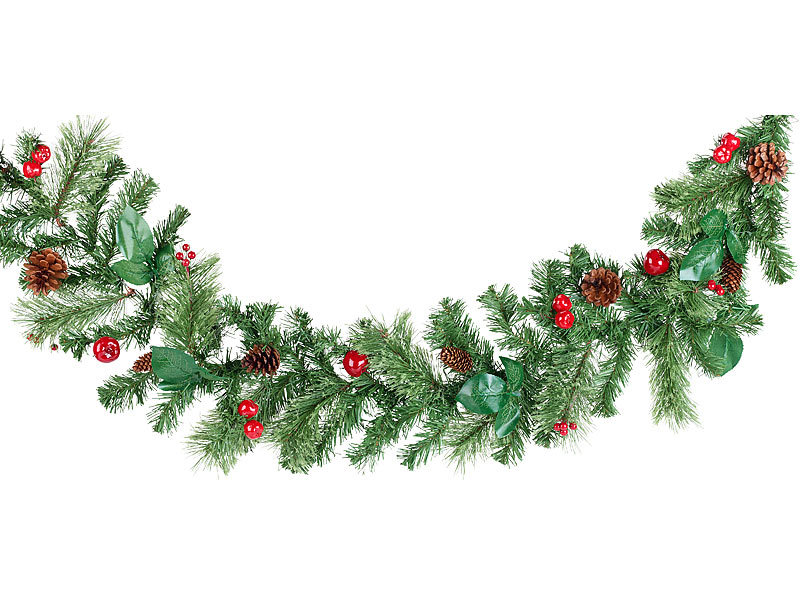 Britesta Girlande Weihnachten DekoTannengirlande mit Beeren, Äpfeln