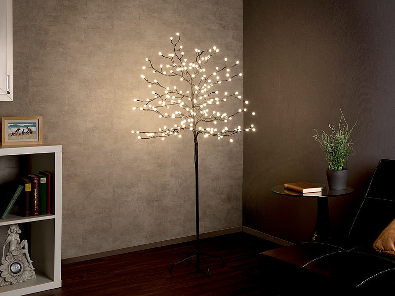 Lunartec Solar Baum XLSolarLEDLichterbaum mit 200 beleuchteten