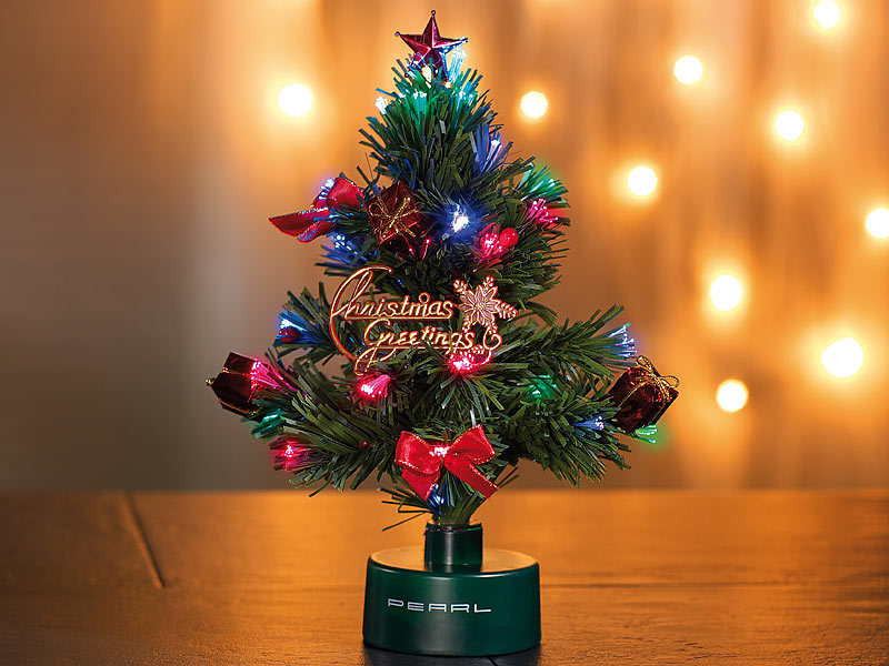 PEARL Mini Weihnachtsbaum LEDWeihnachtsbaum mit GlasfaserFarbwechsler (LED Weihnachtsbaum klein)