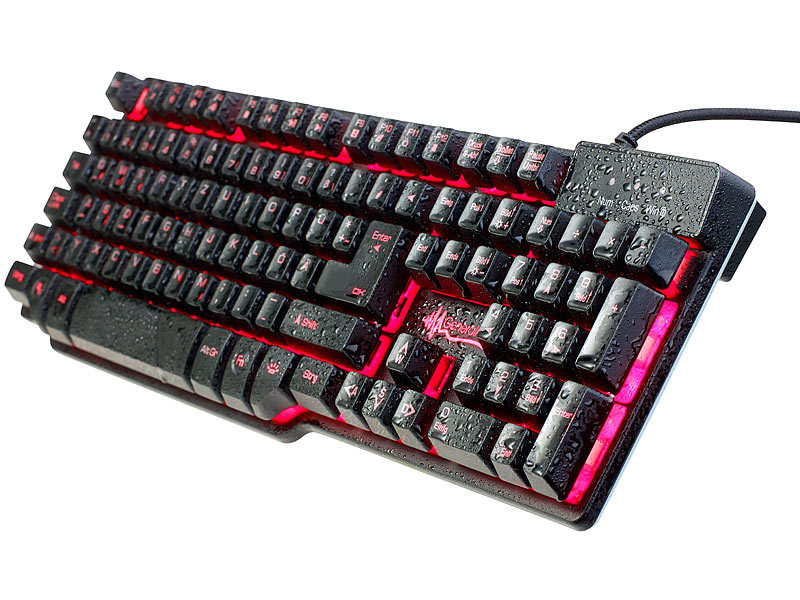 GeneralKeys Keyboard Halbmechanische USBGamingTastatur, 7farbig