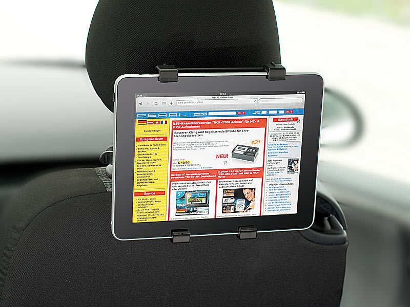 Callstel Universelle KfzKopfstützenHalterung für iPad und TabletPCs