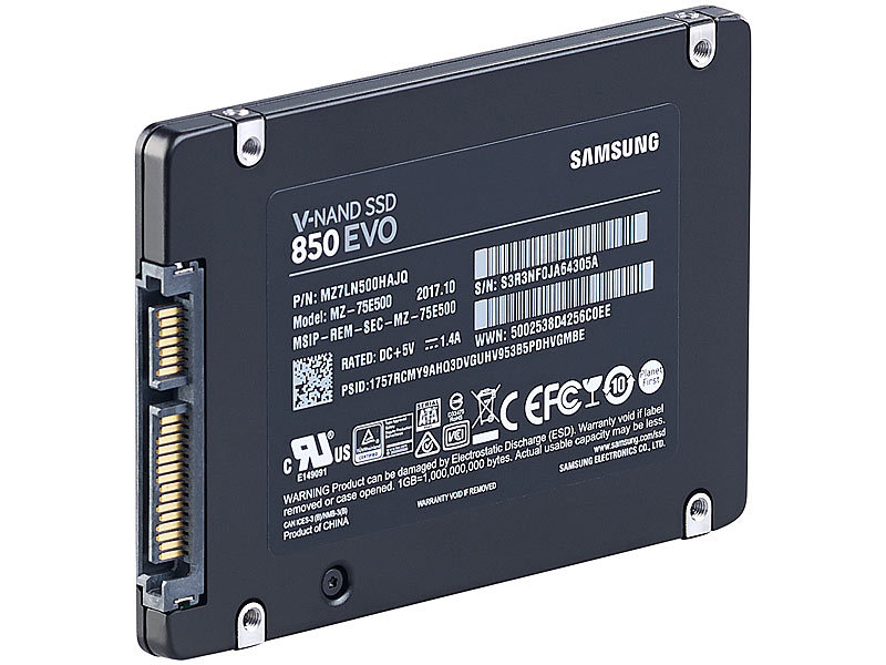 Samsung 850 Series EVO Basic interne SSDFestplatte 500GB (MZ75E500)