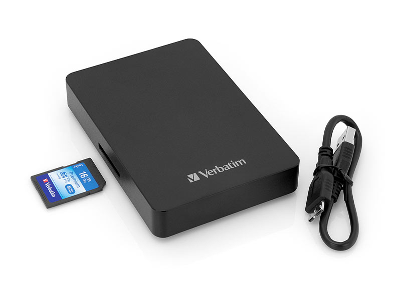 Verbatim Externe 2.5"Festplatte, 1 TB, USB 3.0, SDKartenleser, 16GB