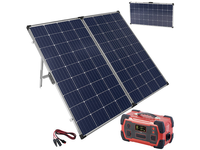 revolt Solarpanel für Zuhause Powerbank & SolarKonverter mit mobilem