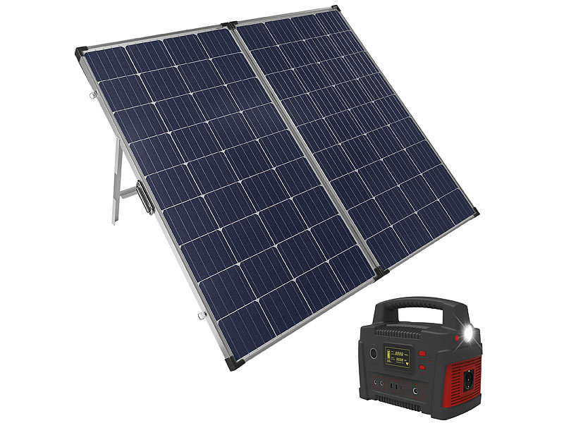 revolt Photovoltaik Powerbank & SolarKonverter mit mobilem 260Watt