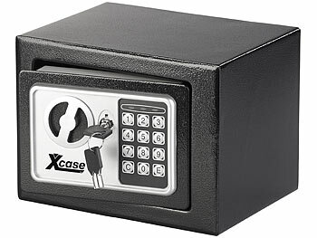 Xcase Mini Tresor: Stahlsafe Mit Digitalem Code-Schloss Und 2 Tresor-Schlüsseln, 5 Liter (Geldsafe)