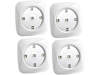 Lunartec Led Spots Batterie: Led-Lichter Im 4Er-Pack, Erweiterungsset Für "Flexilight" (Mini Led Spot Batterie)