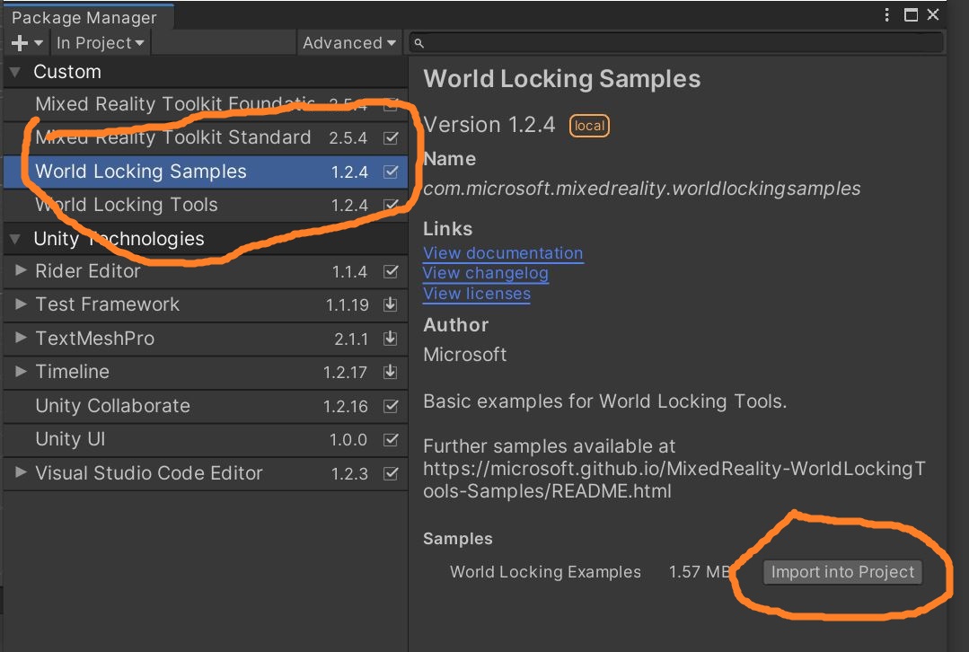 Using the Mixed Reality Feature Tool to install World Locking Tools