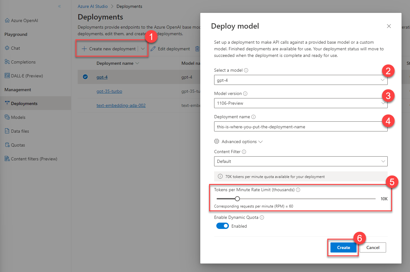 Create and configure the Azure OpenAI Service Implementing Azure OpenAI