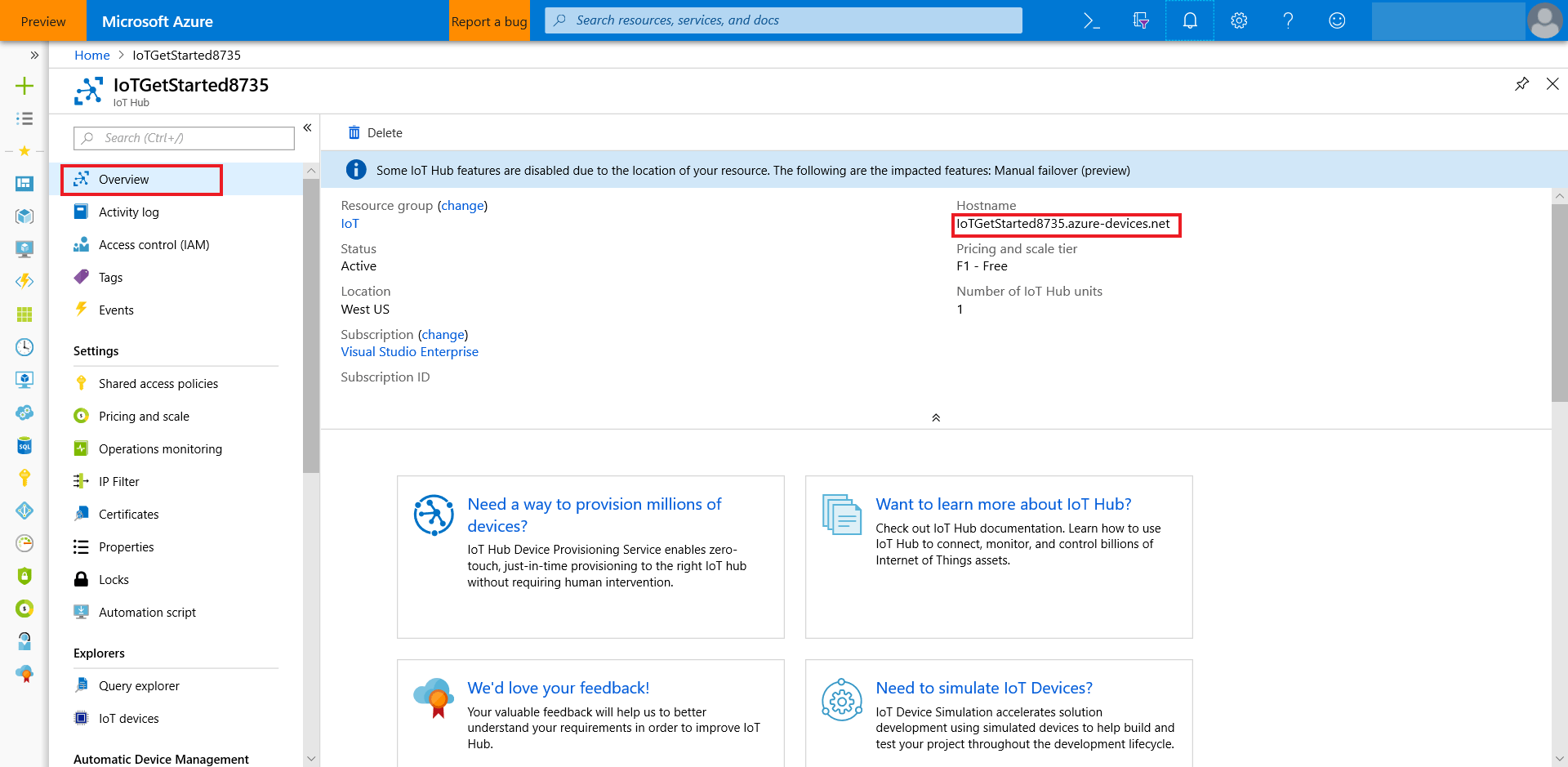 Connect to Azure IoT Hub IoT DevKit