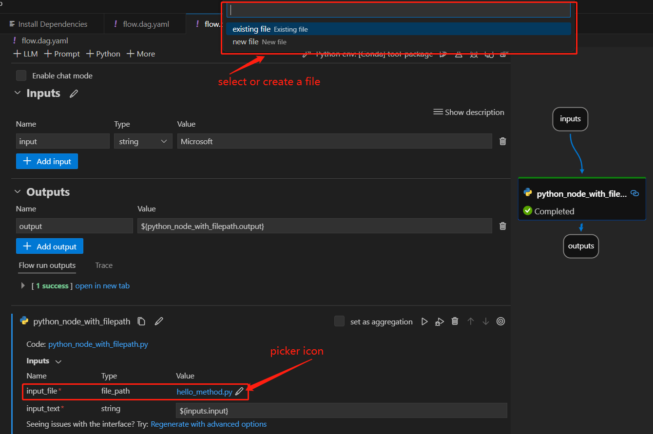 Using File Path as Tool Input — Prompt flow documentation