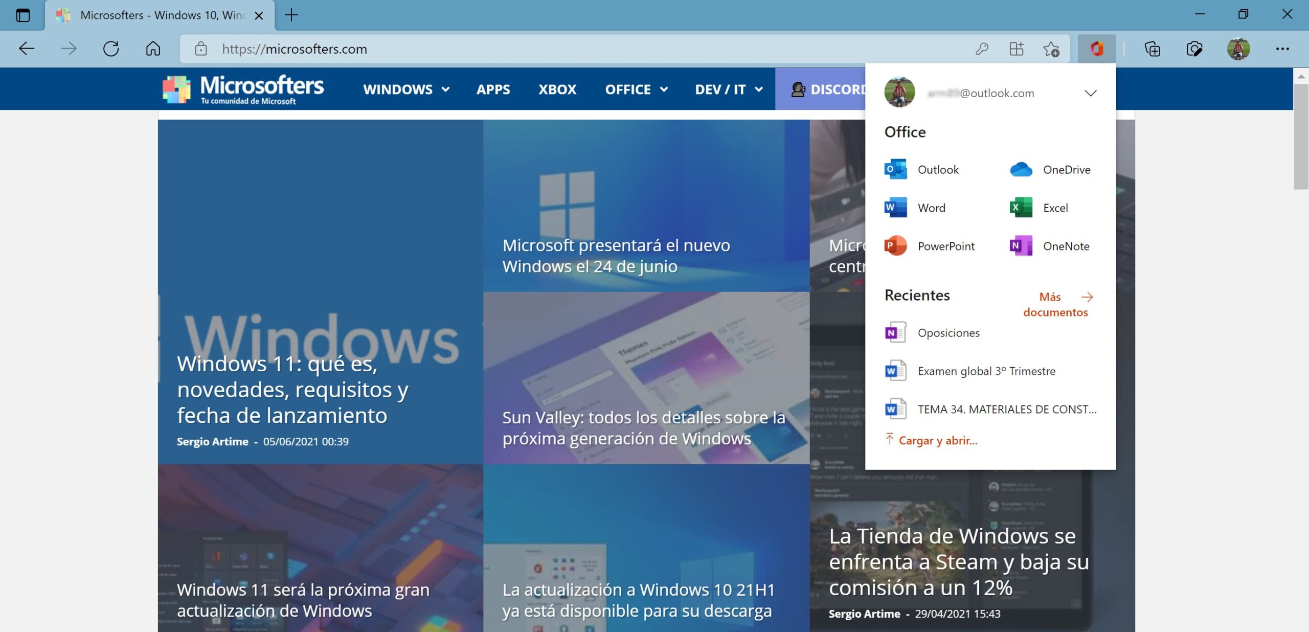 Muy pronto tendremos extensión de Outlook en Edge y Chrome