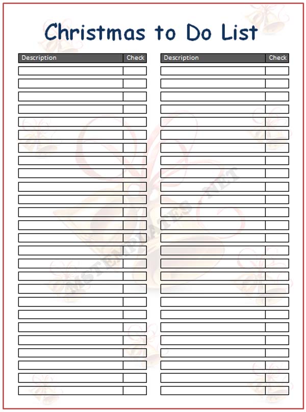 To do List Template Microsoft Word Templates