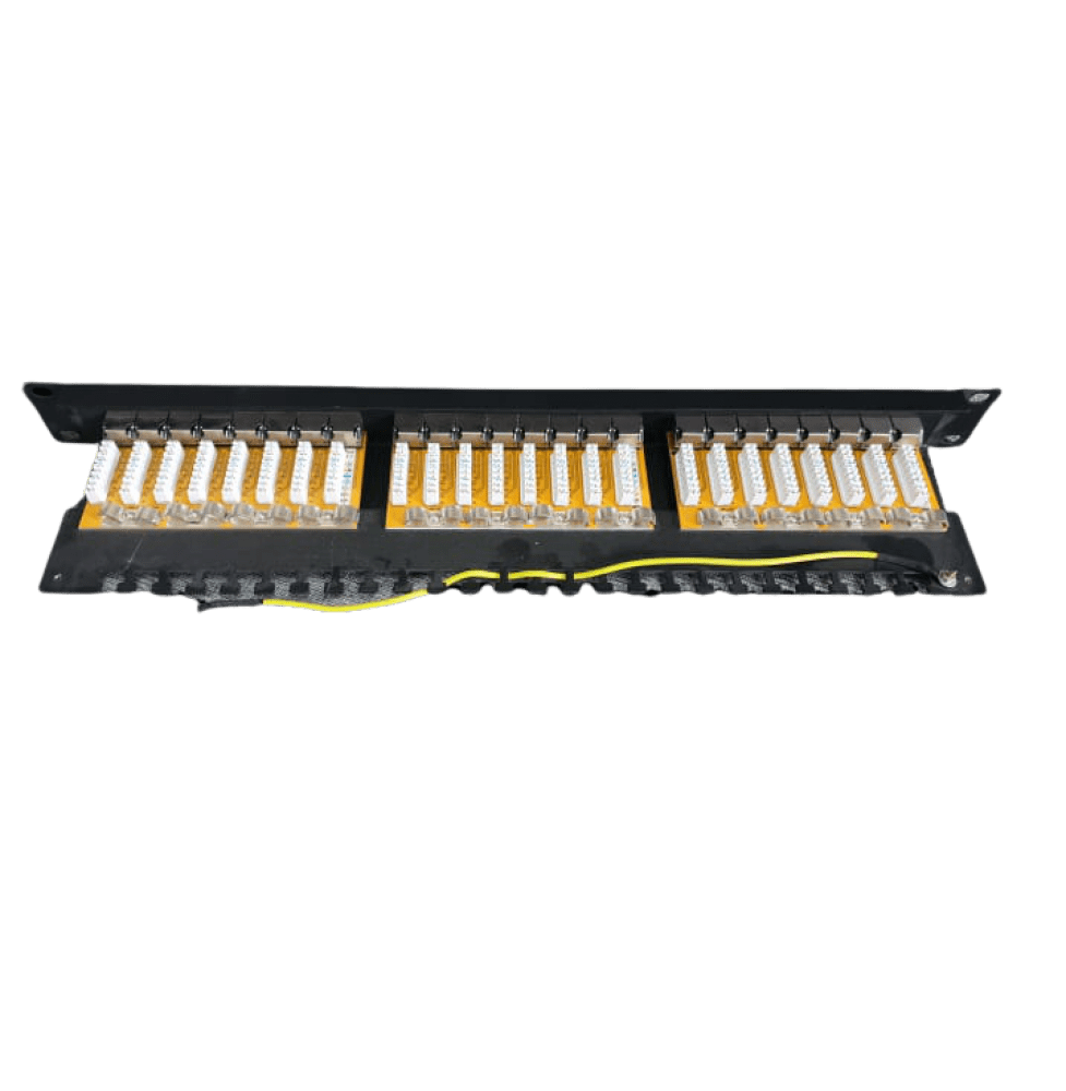 Loaded cat6a patch panel