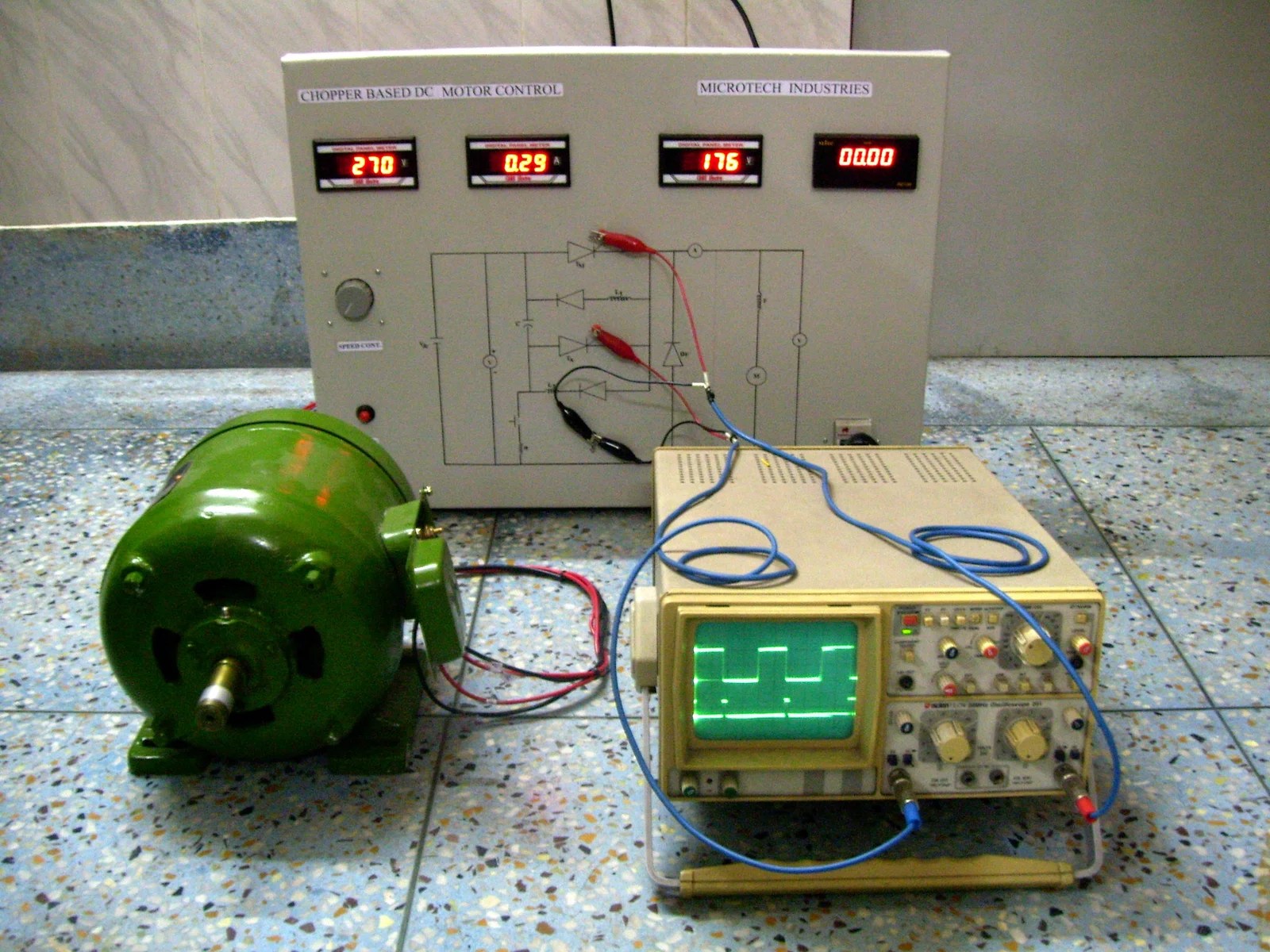 Speed Control of DC Series Motor using Step Down Chopper Microtek