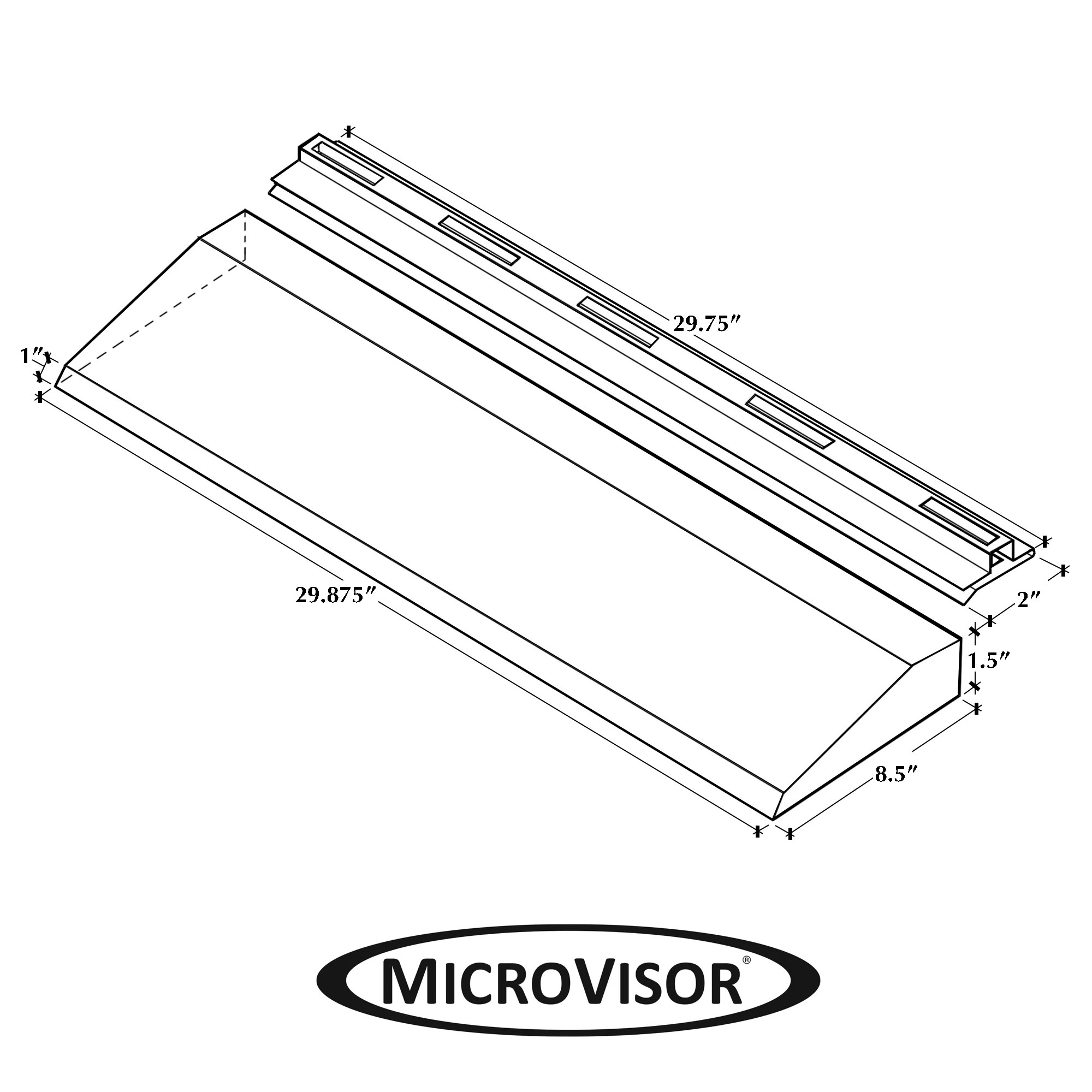 MICROVISOR® Removable Mini Hood Stainless Steel SB30S MICROVISOR