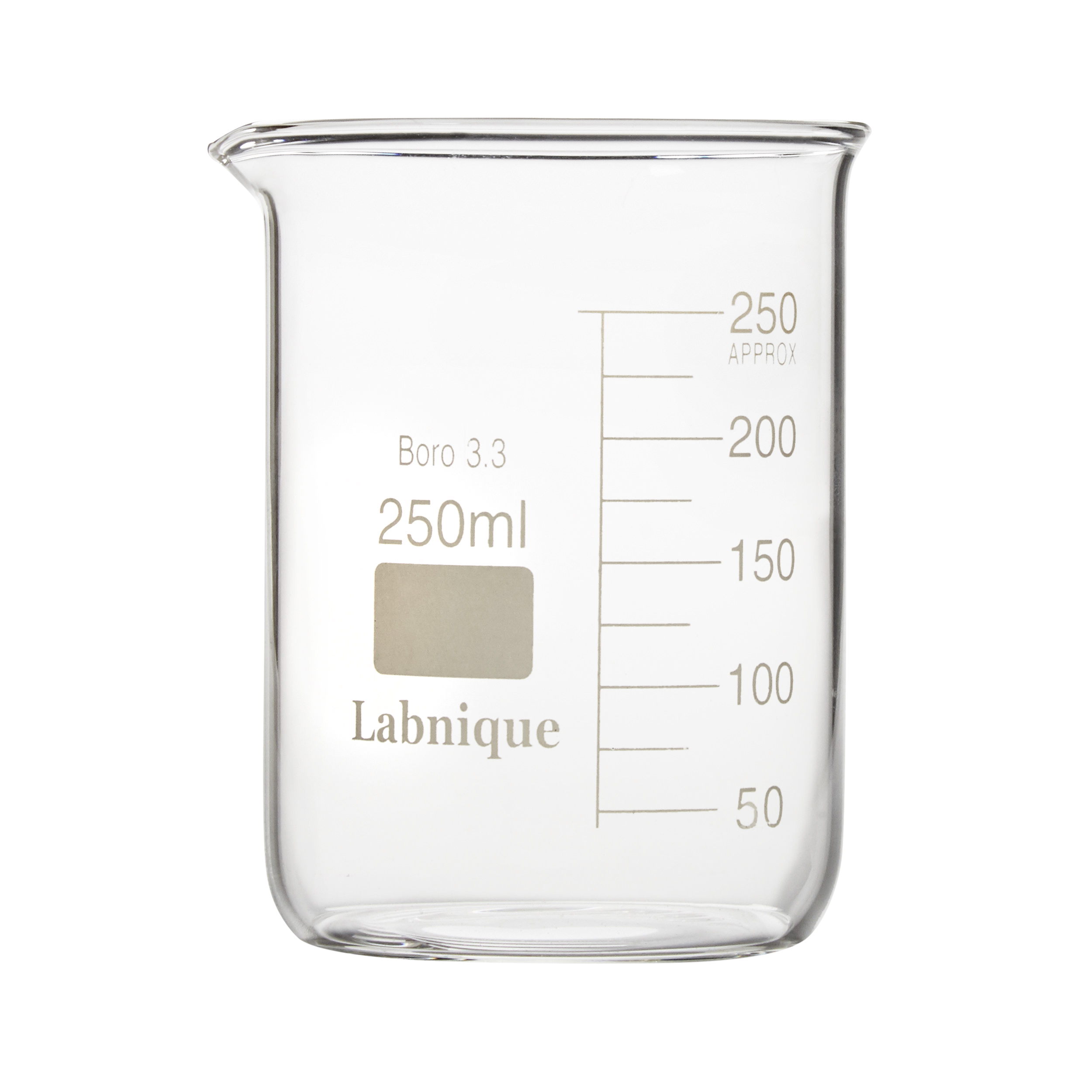 Glass Beaker, Low Form, 250ml (Case of 144) For our online store