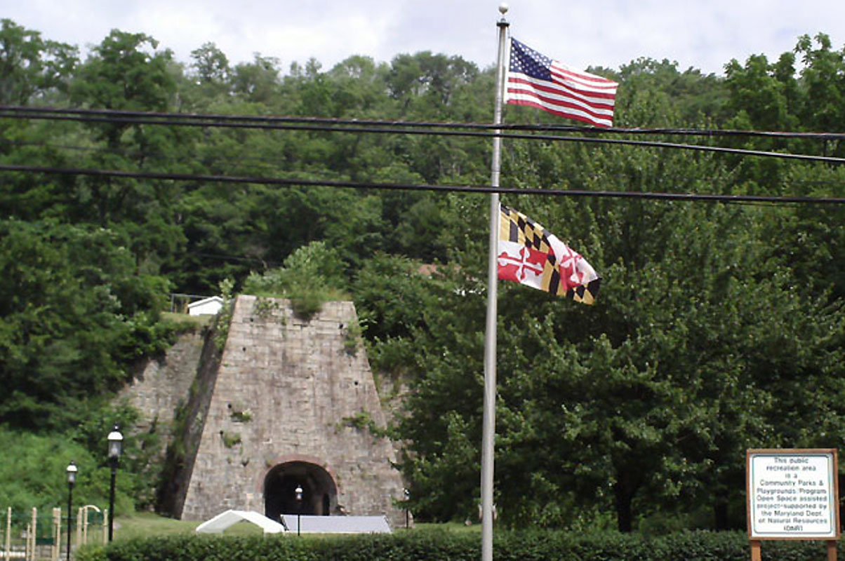 Lonaconing Iron Furnace in Maryland 1840 Historical Site in western