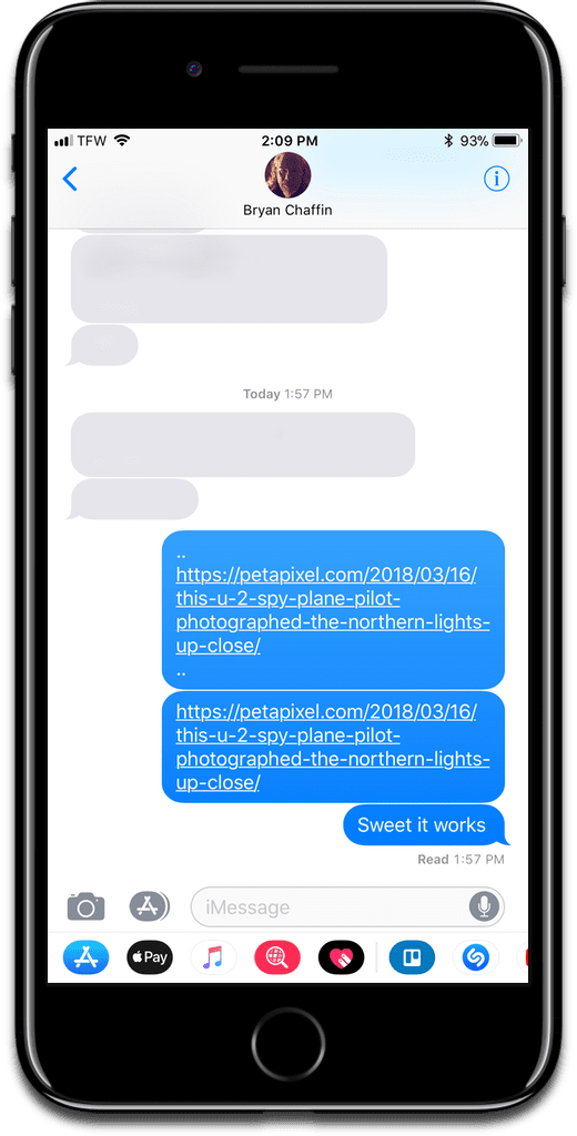 iOS How to Send Links in iMessage Without the Rich Preview Mid
