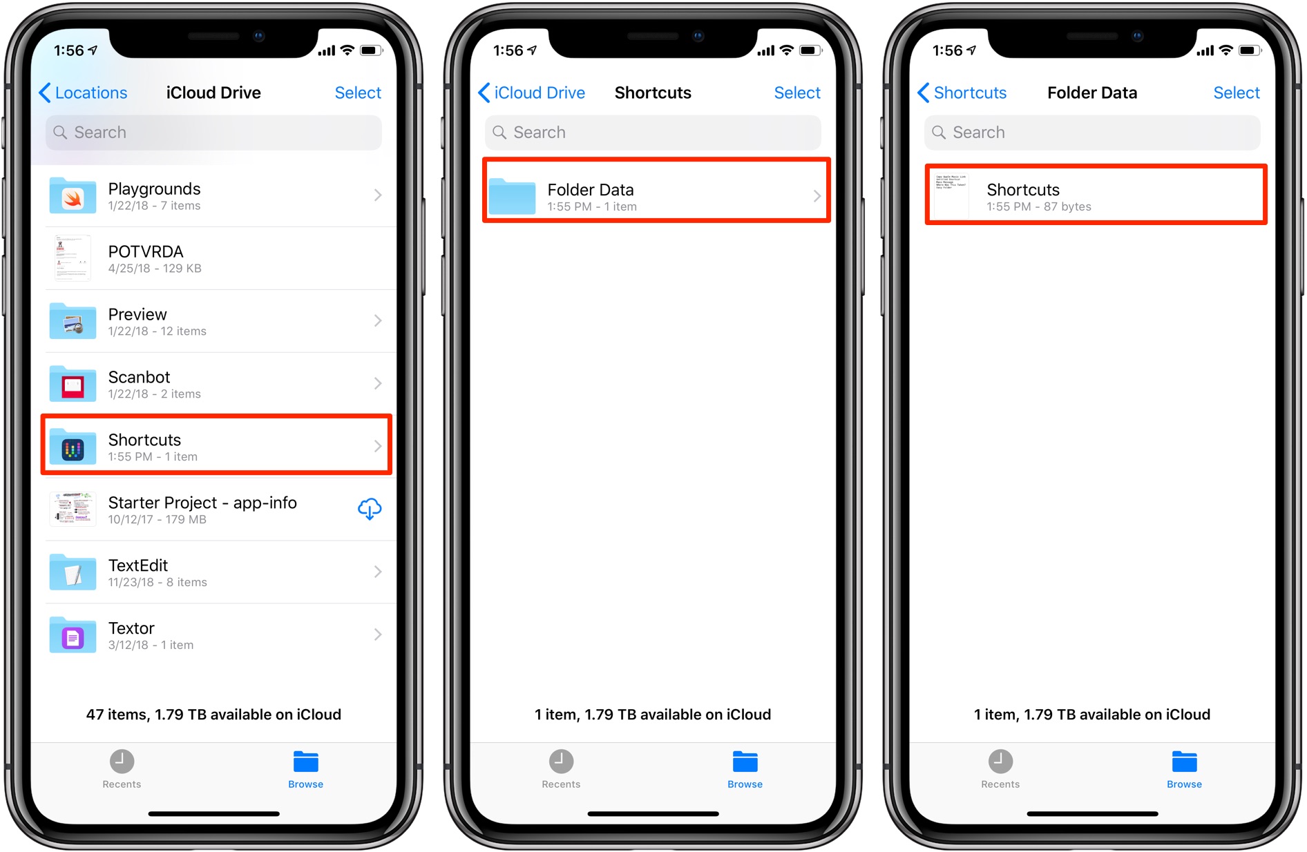 Shortcuts Focus how to create a folder for your shortcuts