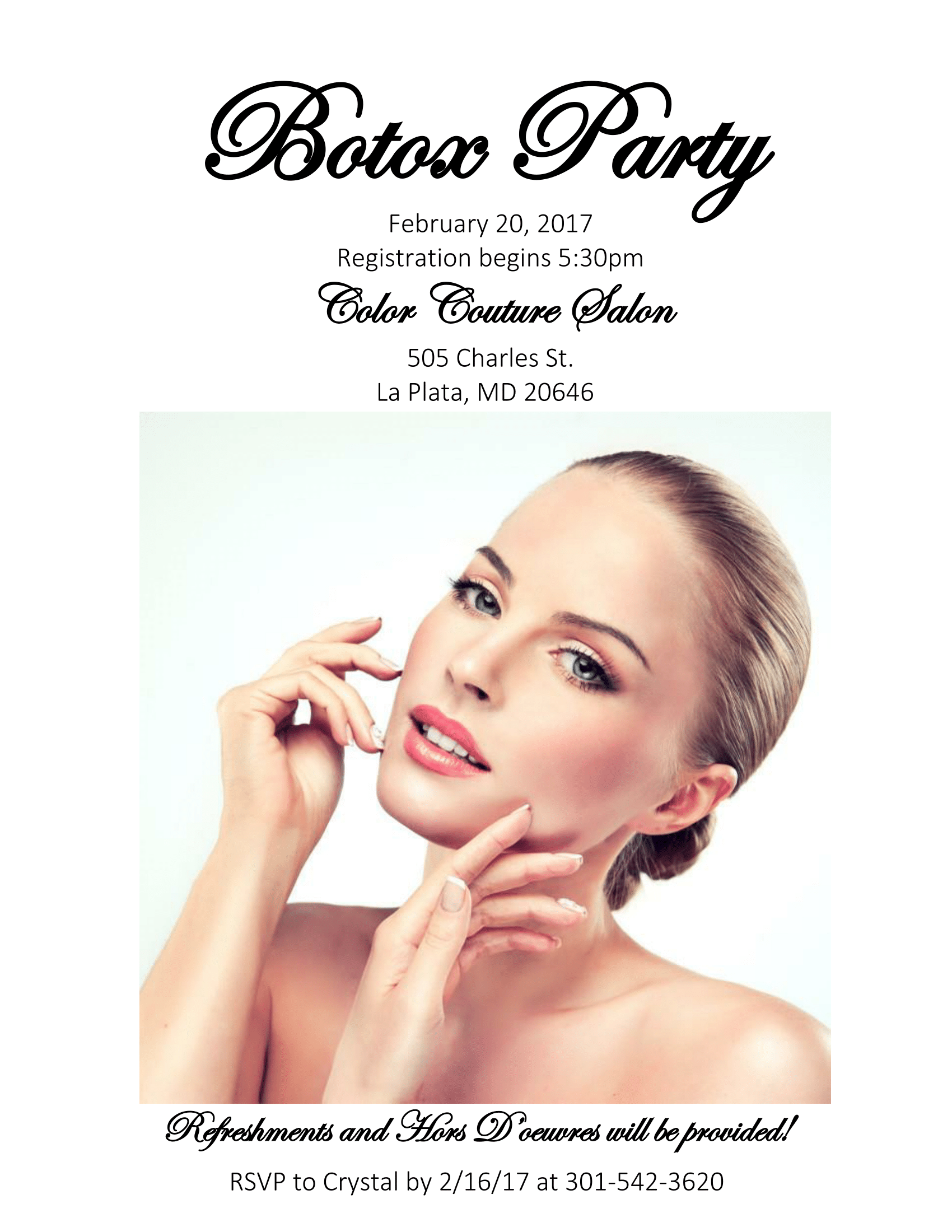 Color Couture Salon Botox Party in La Plata, MD MidAtlantic Skin