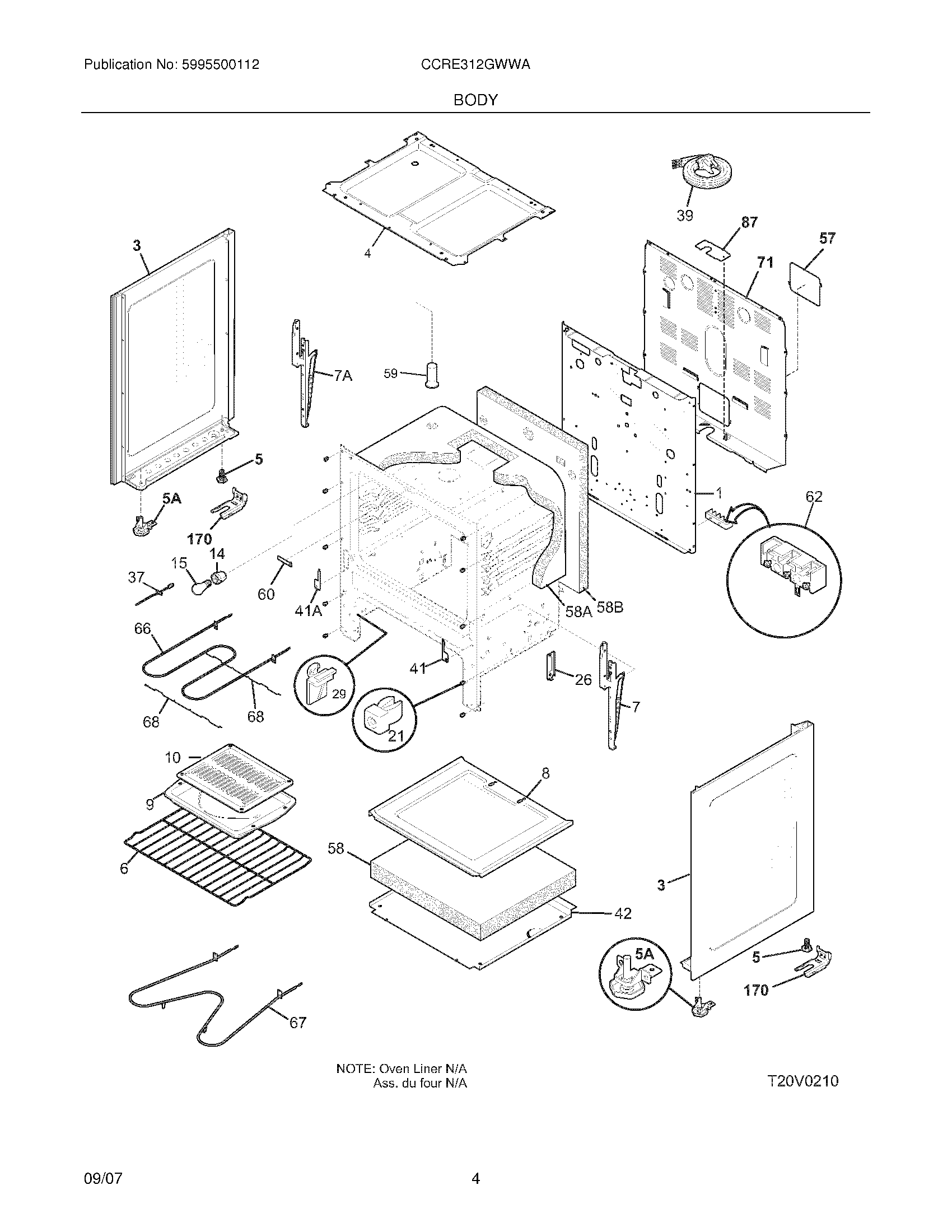 Parts and plans for Electrolux Range model CCRE312GWWA at Midbec