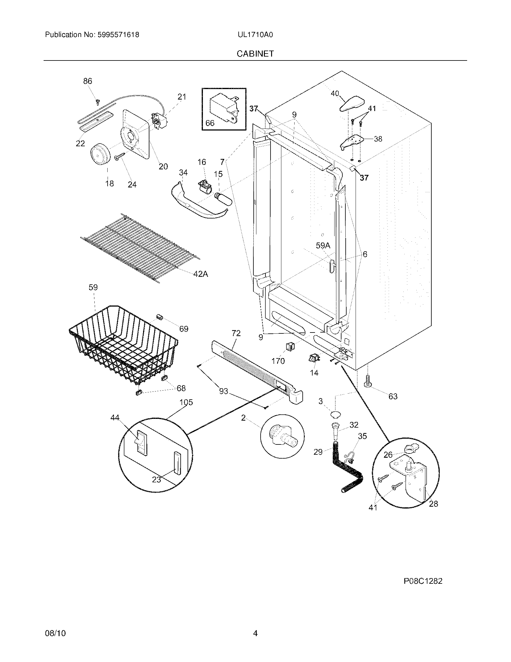 Parts and plans for Electrolux Imperial/broichfreezer model UL1710A0
