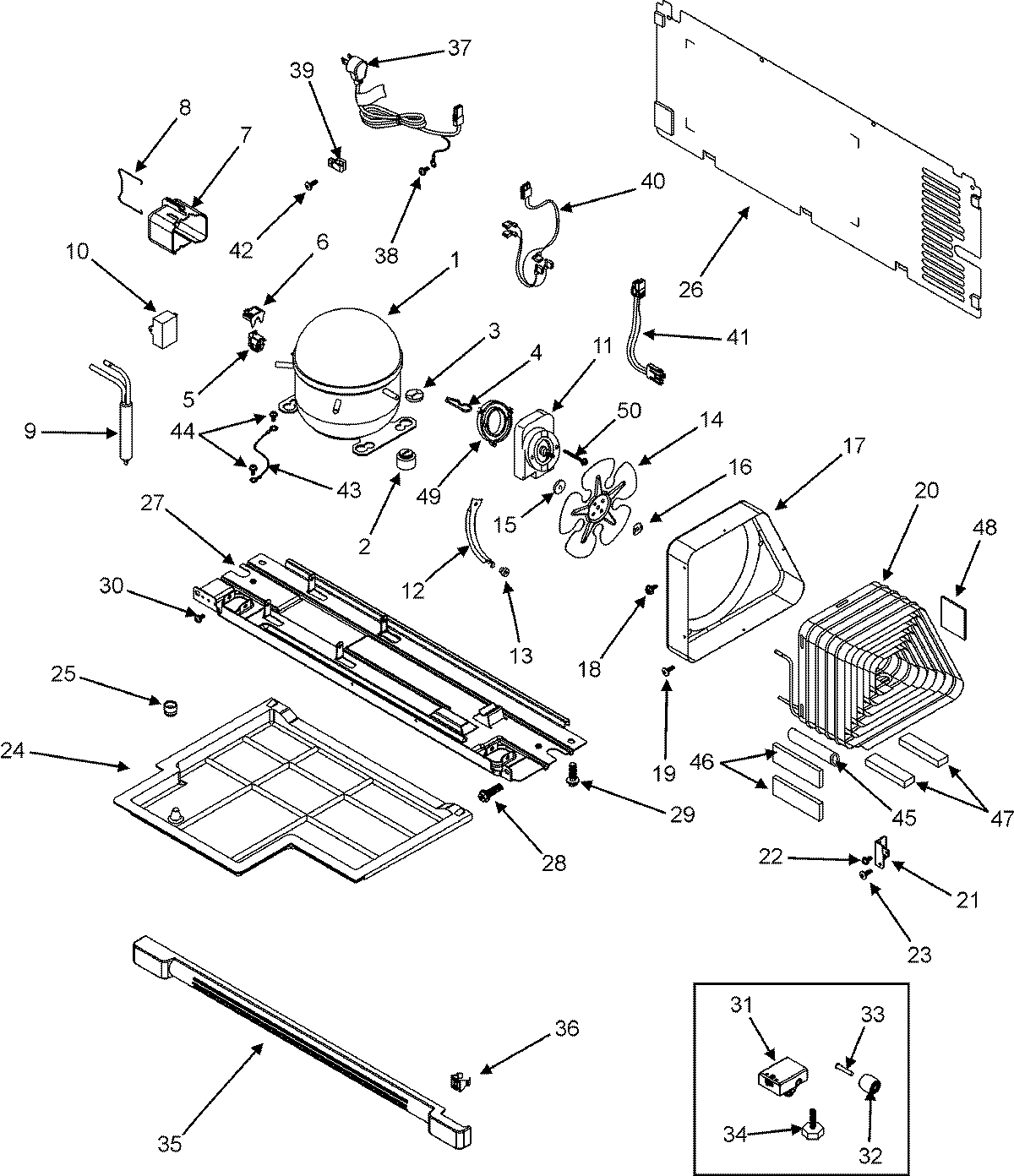 Plans et pièces pour Maytag Refrigerator modèle MTB1896AEW chez Midbec