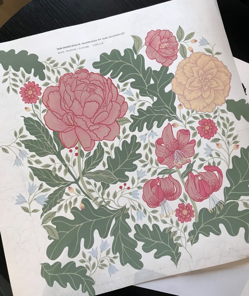 Midbec Camille Tapetmönster Camille 14001 Midbec Tapeter