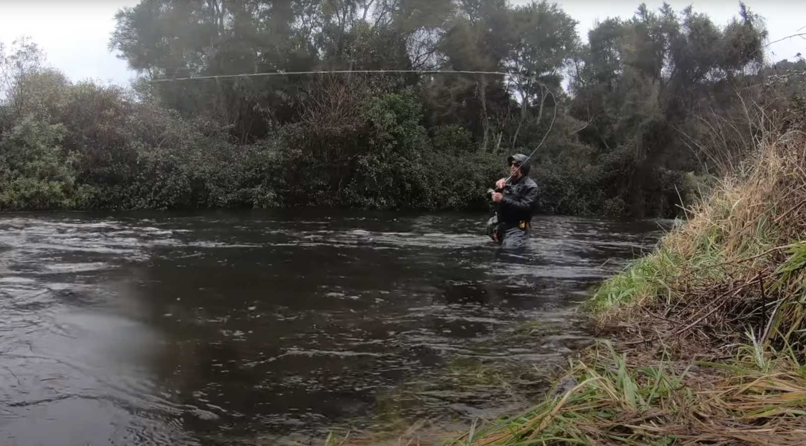 "Fly Fishing Big Rainbow Trout in the Rain" MidCurrent