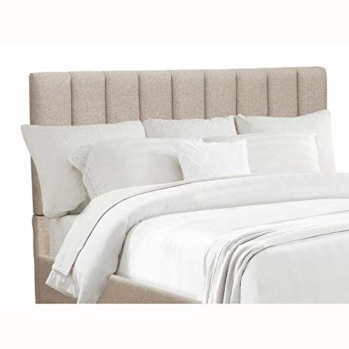 Overstock Mid Century Modern Channel Tufted Beige Upholstered Queen