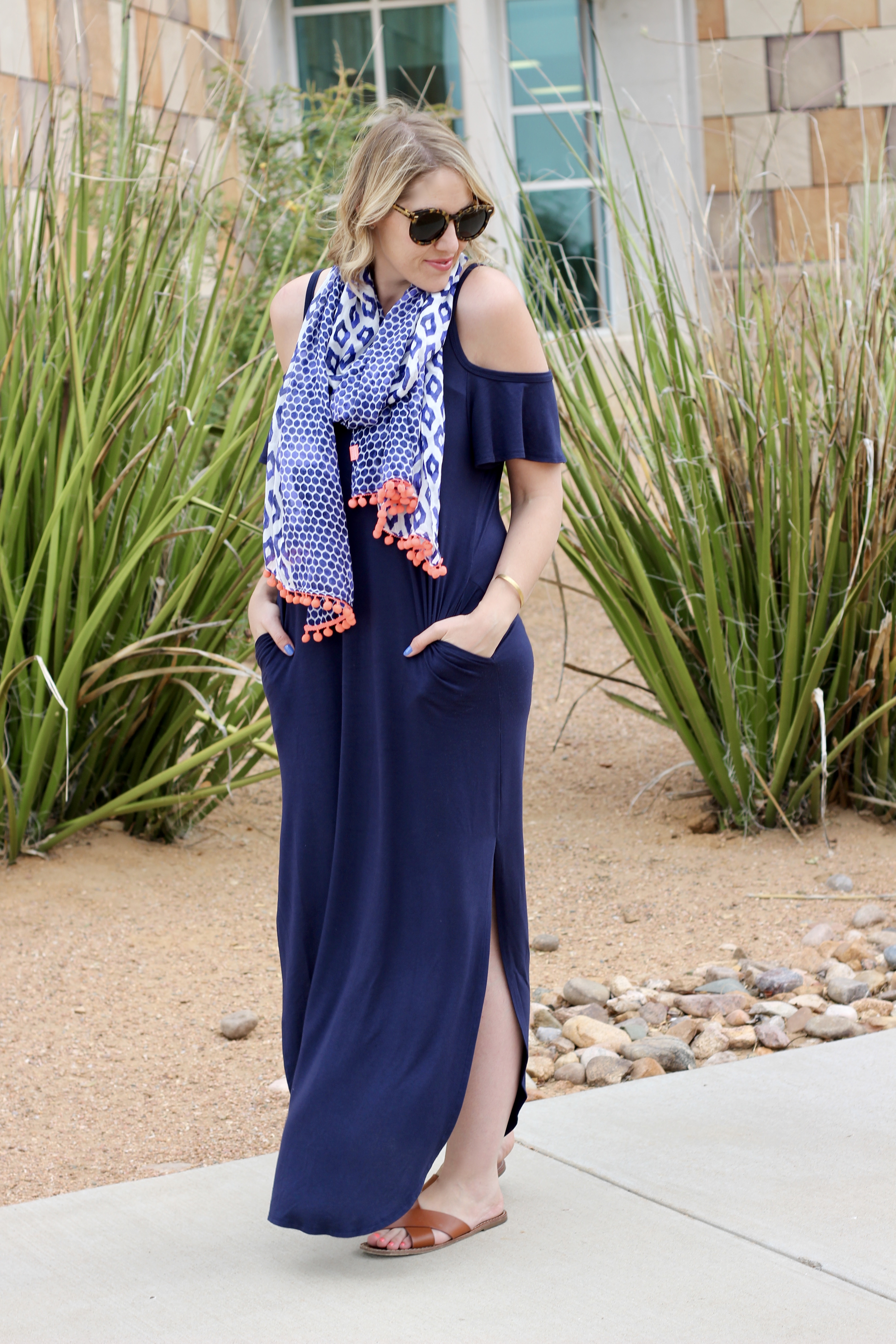 Cold Shoulder Maxi Dress Middle of Somewhere Blog