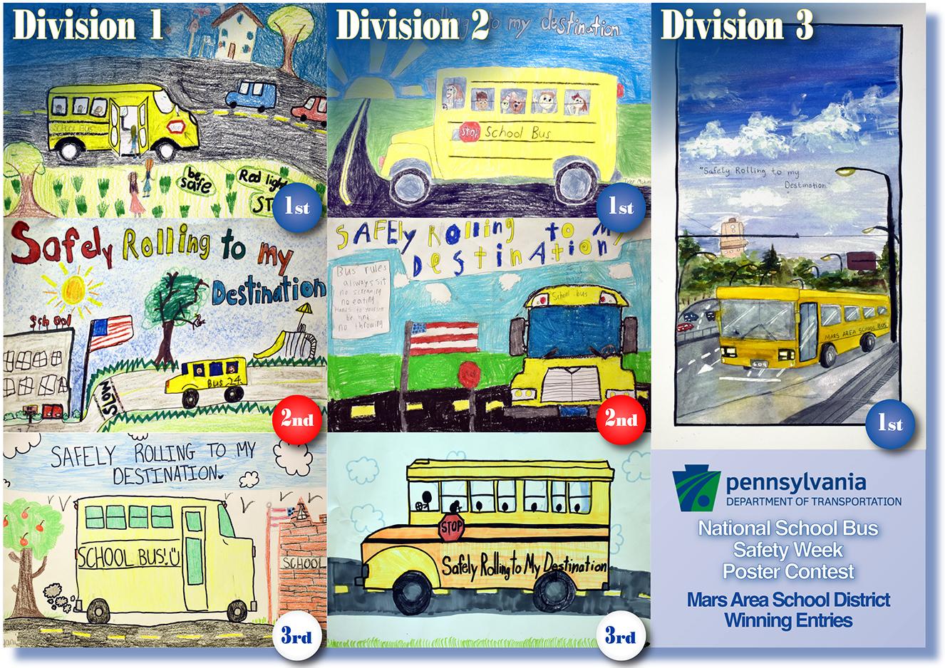 District Honors Winners of Bus Safety Poster Contest Mars Area Middle
