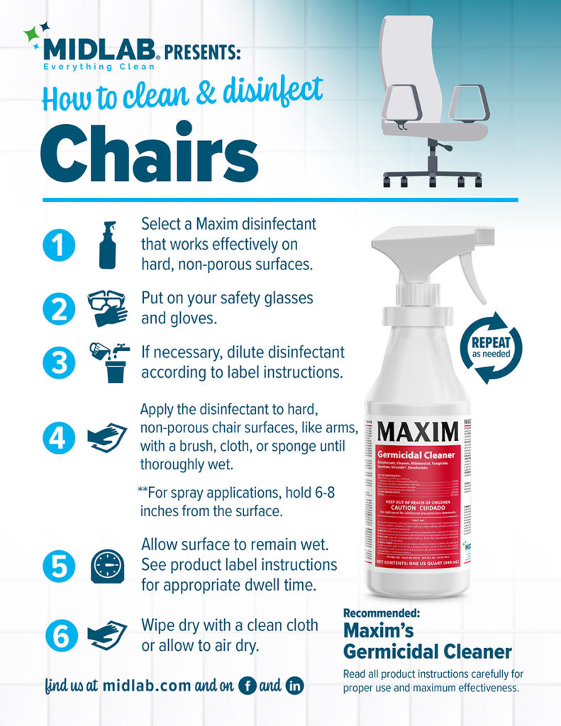 “How to Disinfect” Chairs Midlab Distributor Resources