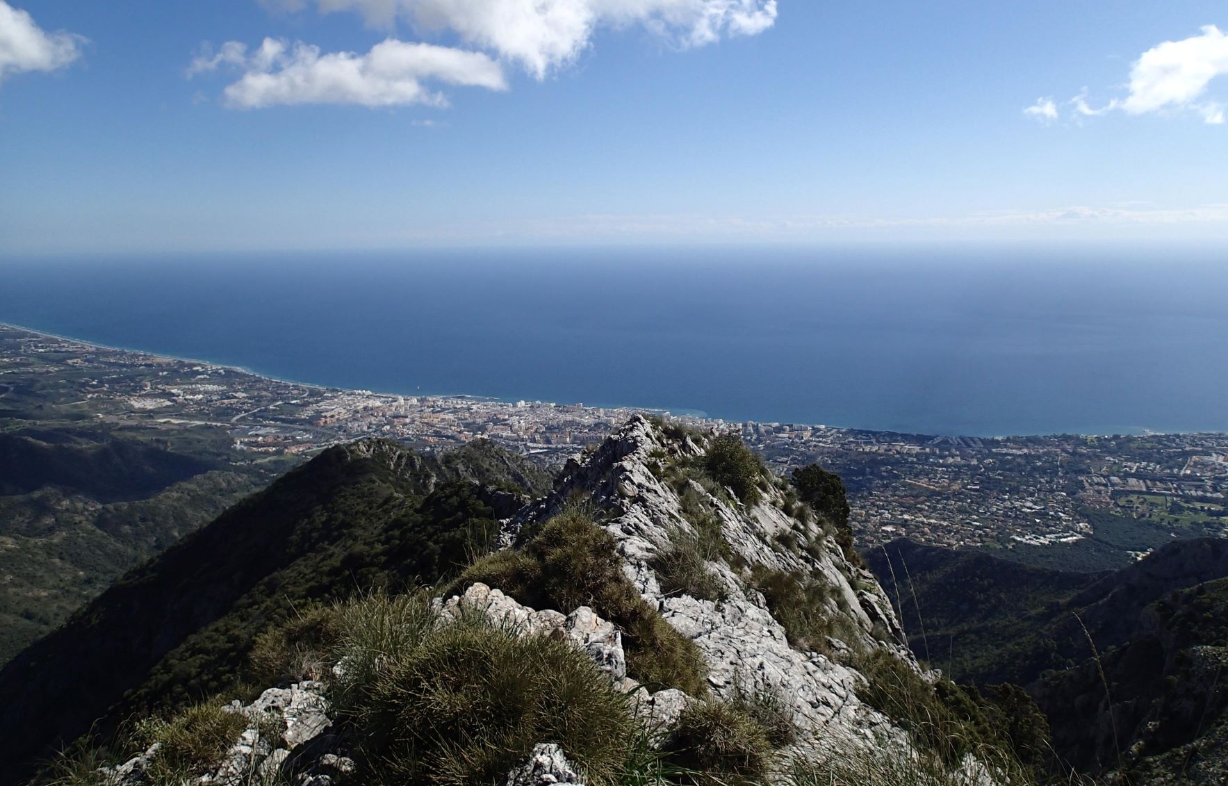 Climbing La Concha, Spain